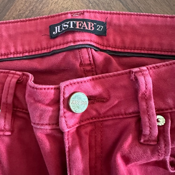 Skinny Jeans Red Size 27 GUC - Picture 4 of 6